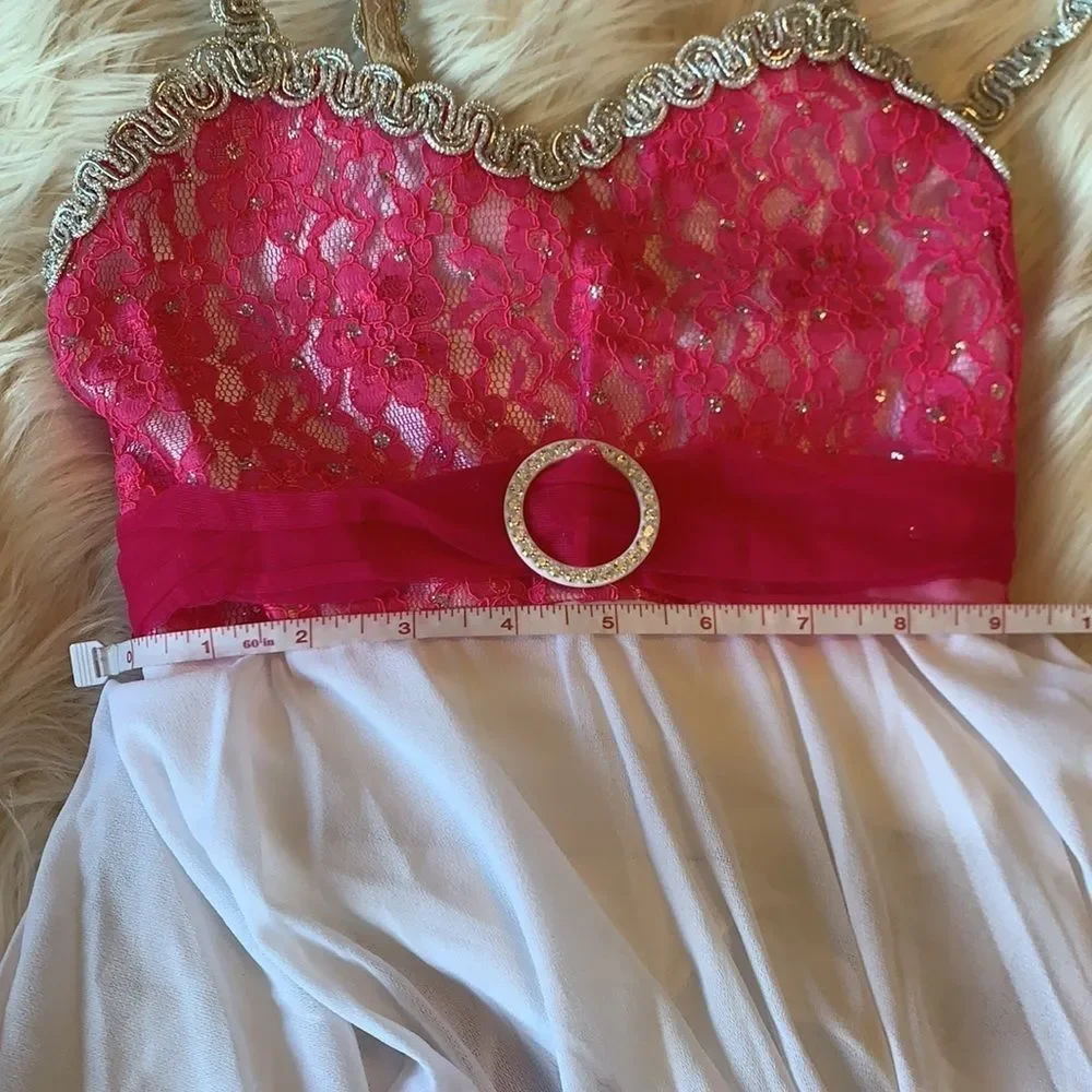 Wolff Fording & Co Pink and White Dress Child Size 8C
